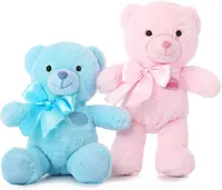 2 Pack Pink and Blue Teddy Bear, Small Teddy Bear Stuffed Animal Plush for Christmas Valentines Day 1