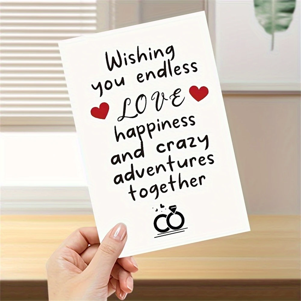 Wedding Congratulation Card Bridal Shower Card Engagement Card Friends Wedding Shower Card Bride And Groom 1pc