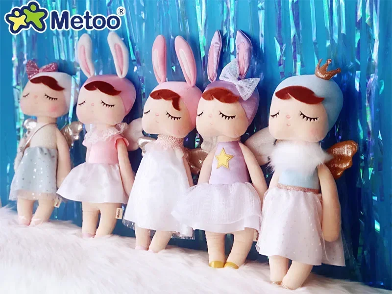 

Оригинальные куклы Metoo Angela Bunny Baby Kawaii, мягкая игрушка для фотографий, игрушки, праздничный подарок на день рождения с сумкой