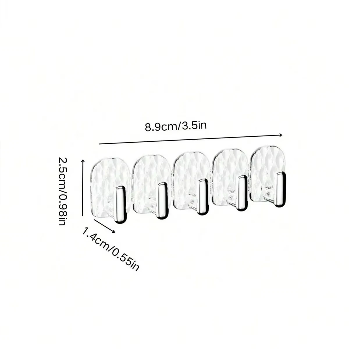 5PCS Multi row mini hook necklace storage rack jewelry display rack hanging necklace rack hanging necklace wall hanging 6