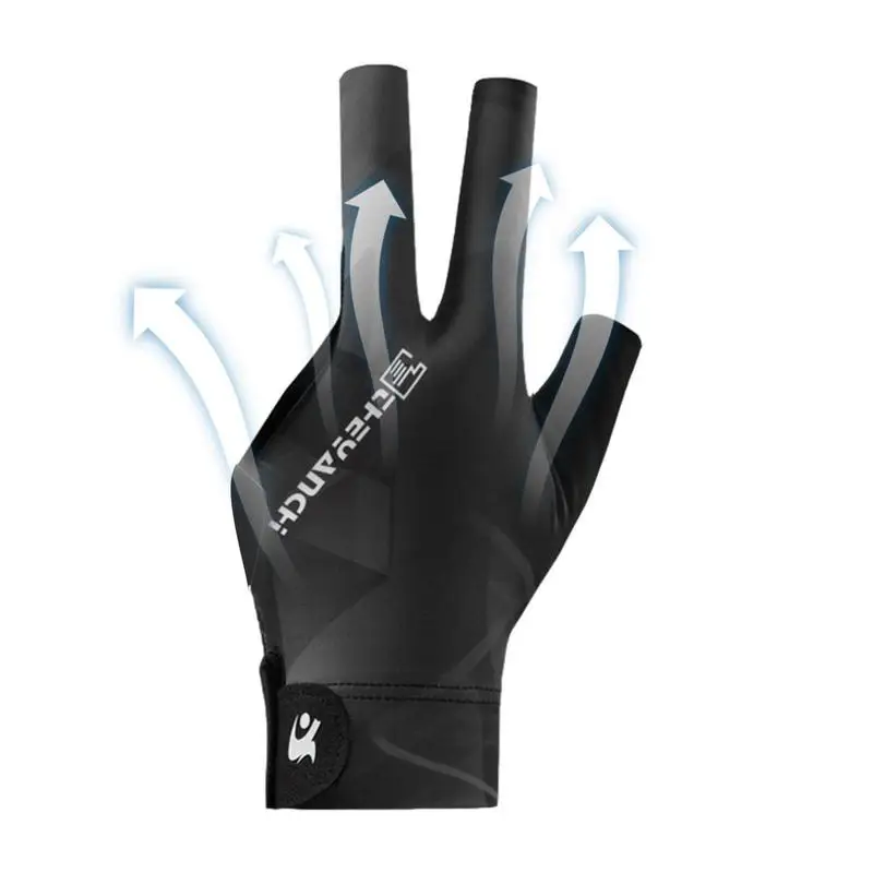 Billiards Glove Left Hand Three Finger Snooker Billiard Glove Non Slip Stickers Elasticity Billiard Training Gloves Accessories billiard gloves