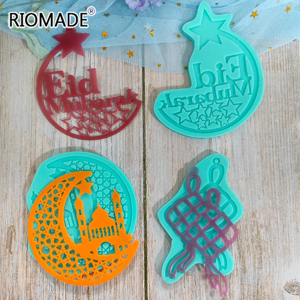 Eid Mubarak Ramadan Silikon Form Für DIY Handgemachte Herstellung Harz Schokolade Zucker Handwerk Anhänger Ornamente Dekoration Form – Detail 5