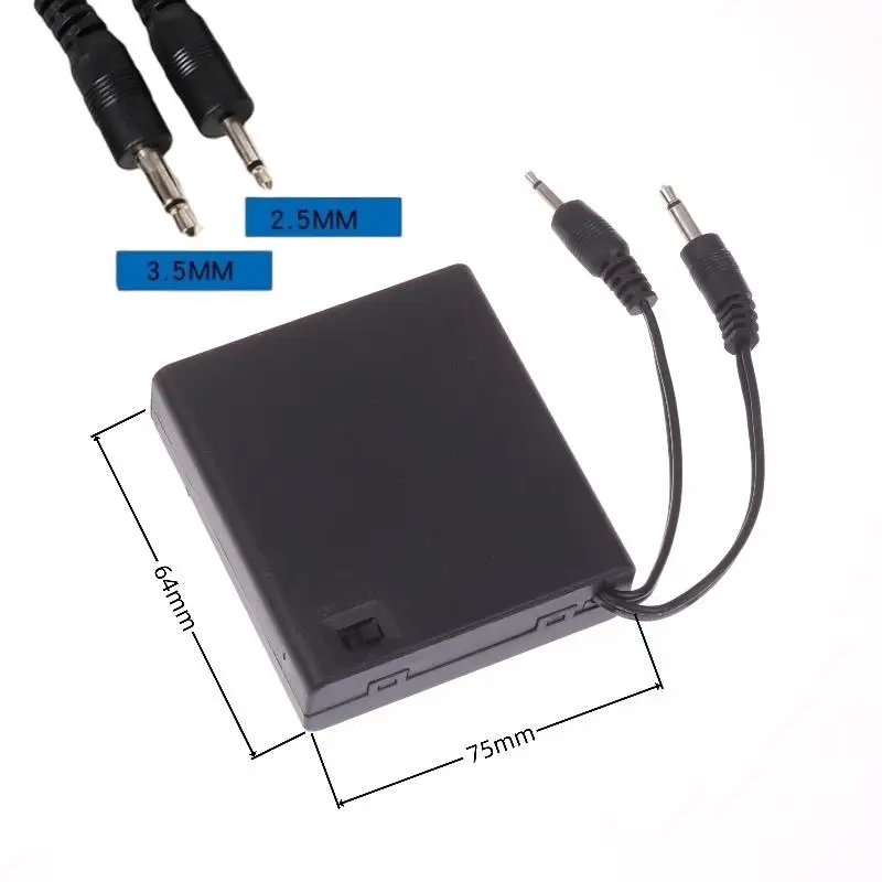 1Pcs 범용 2.5mm 플러그 전자 잠금 장치 용 비상 예비 배터리 상자 6V 외부 전원 액세서리 안전 번호 잠금 장치