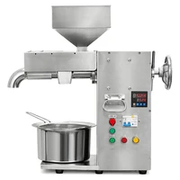 Small Commercial Oil Press Stainless Steel Automatic Oil Expeller Machine Flaxseed Oil Extractor Presser Machinery 220V/110V 1