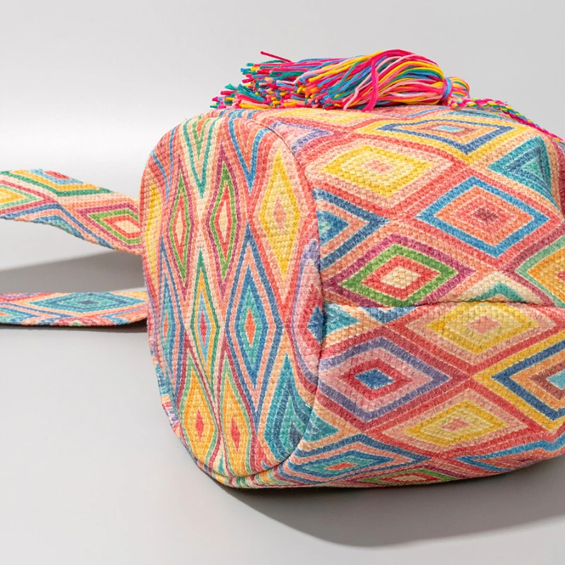 Fashion Women Crossbody Bag Bohemian Style Design Women Shoulder Bag Vintage Large Capacity Bucket Bag Women's Bags