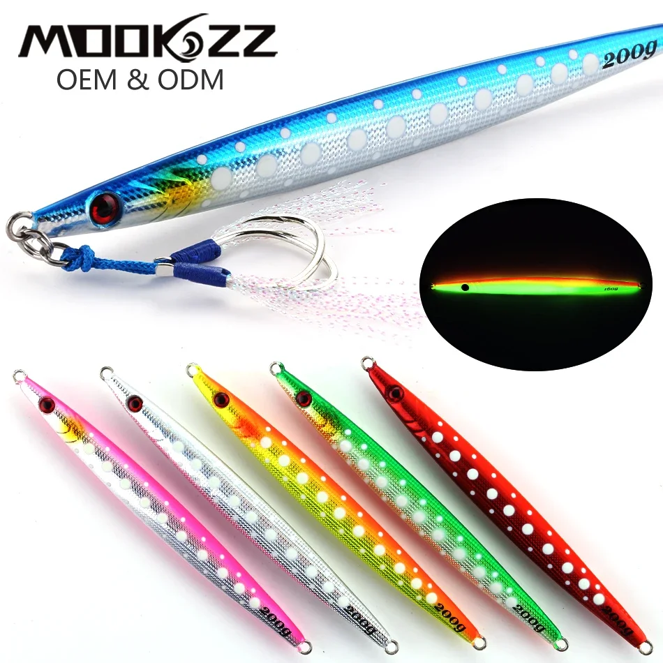 

MOOKZZ Speed Jigjing Metal Sea Fishing Lure Big Size 100G/150G/200G/250G/300G/400G