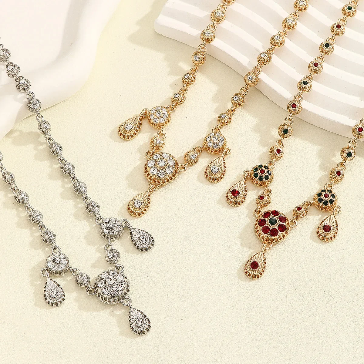 Wedding Hair Accessories Arab Bride Waterdrop Pendant Headwear Women's Jewelry Algerian Style Head Chain Fashionable Girls