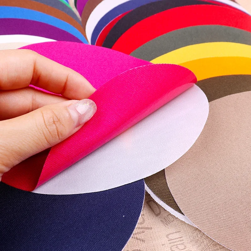 30 Farbe 2 stücke Ellbogen Patches Knie Applique Patch Jean Eisen auf Patch Reparatur Hosen Kleidung DIY Stoff Näh zubehör – Detail 4
