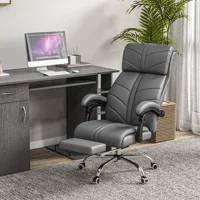 Vinsetto Executive Massage Officehair, Computer Desk Chair, Pu Leather Heated Reclining Chair with Adjustable Height 2