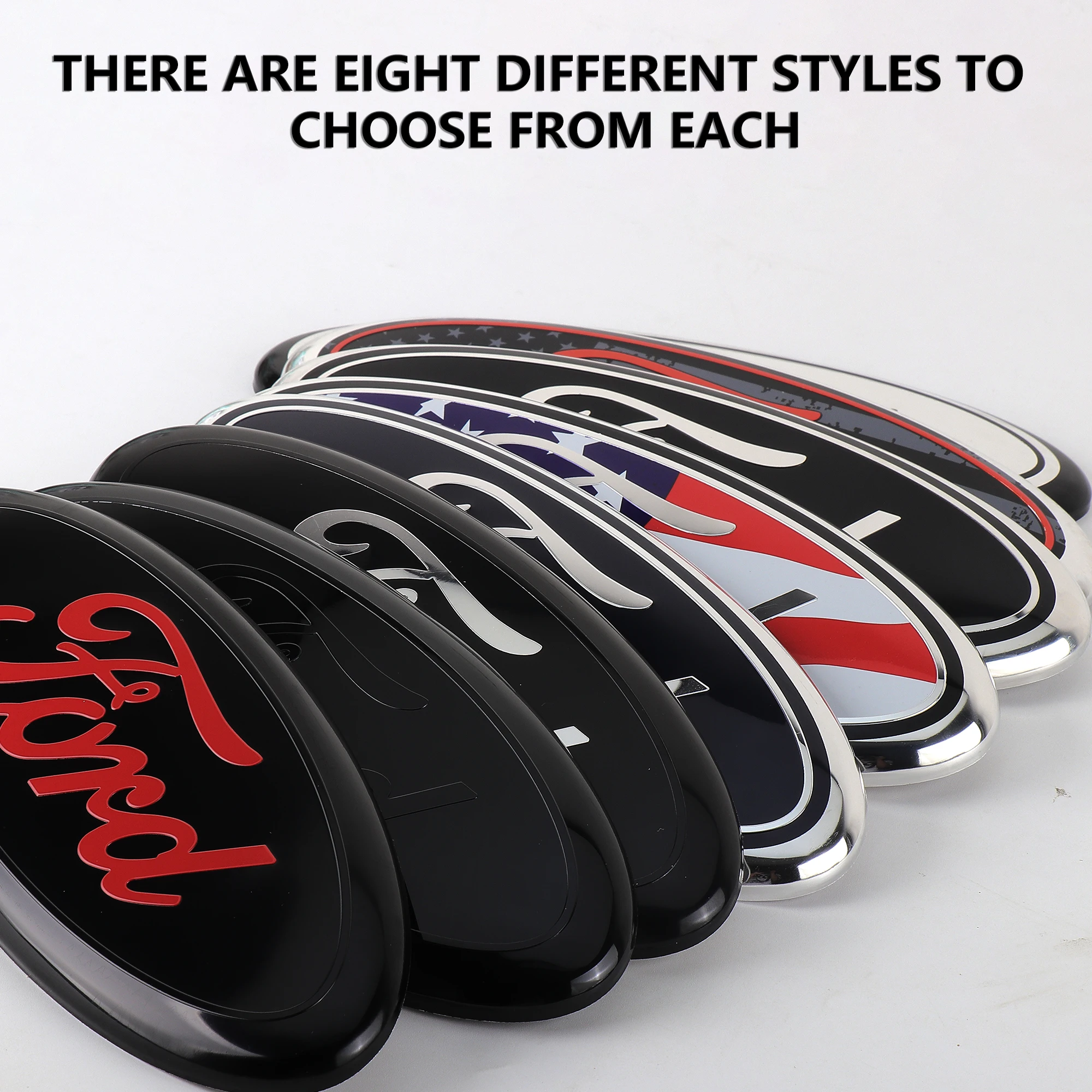 3D-Plattierungs-Autoemblem für die Motorhaube, Kofferraumdekoration für Ford Fiesta, Mondeo, Fusion, Explorer, Escape, Shelby, Edge, Taurus. – Detail 5