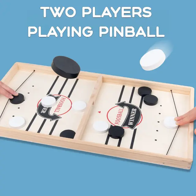 Wooden Billiard Board Game Foosball Winner Games Table Hockey Game Catapult Chess Parent-child Interactive Fun Competitive Toy 2