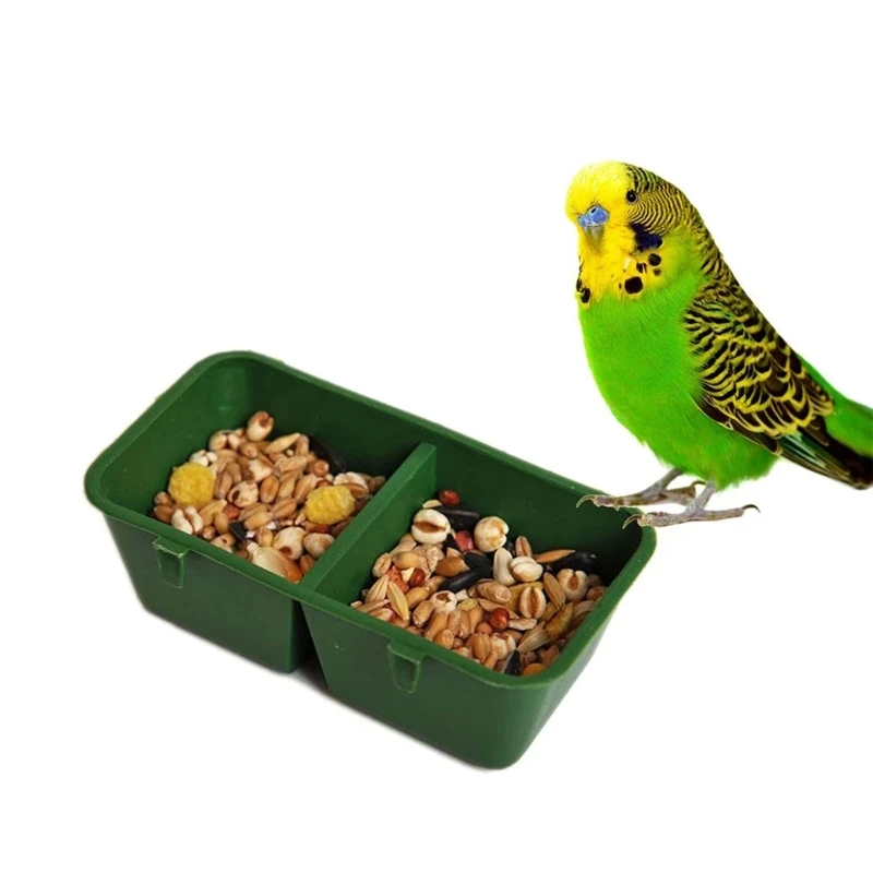 for Pigeon Water Cup Hanging Feeding Bowl Conjoined 2 Cups Design for Chicken Quail Bird Plastic Water Feeder C