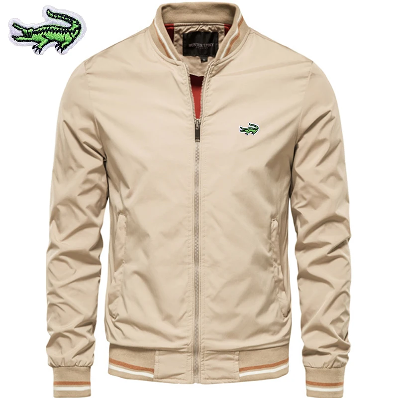 Embroidered CARTELO Brand Spring and Autumn New Fashion Men's Casual Fashion Coat Thin Baseball Neck Zipper Jacket
