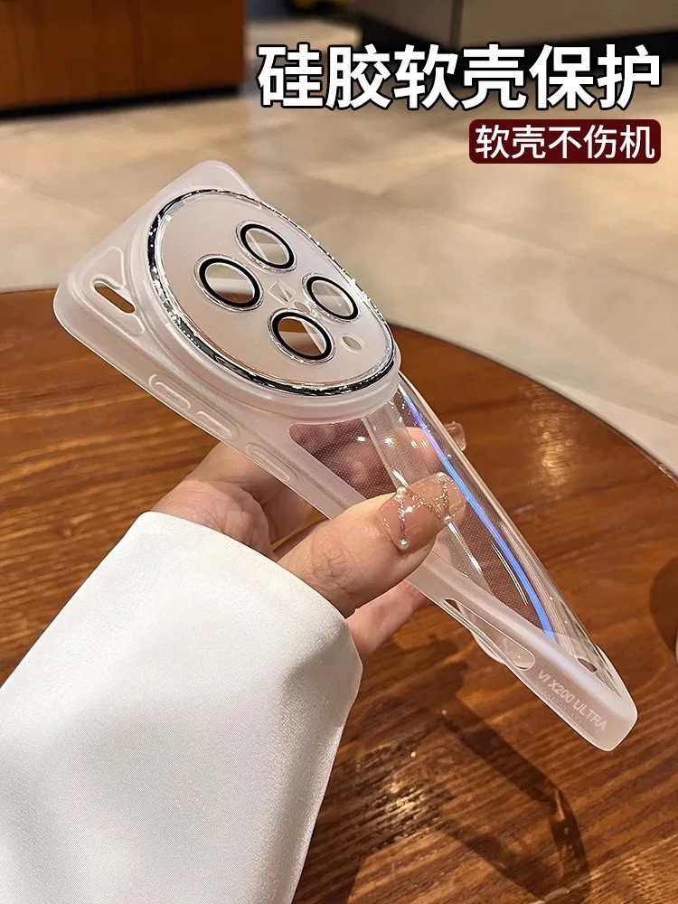 Transparent Soft Silicone TPU Phone Back Case with Full Lens Camera Protection Film