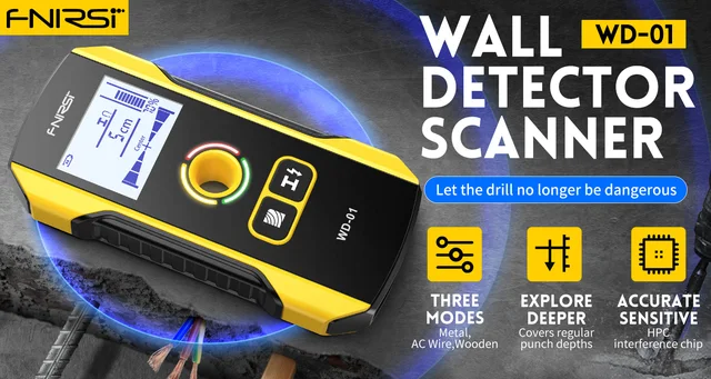 FNIRSI-Detector de Metales de WD-01/WD-02, escáner de pared, cables en vivo  de CA, búsqueda de pasadores de madera y Metal con agujero de  posicionamiento - AliExpress