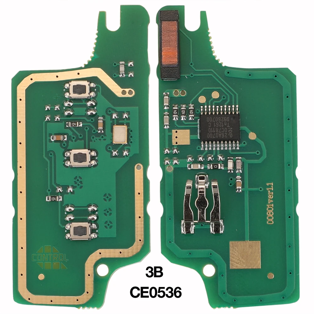 Jingyuqin Remote Key Board ID46 PCF7941/7961 433 MHZ Für Peugeot 107 307 407 308 408 607 Citroen C2 C3 C4 C5 FRAGEN/FSK CE0523/0536 – Detail 5
