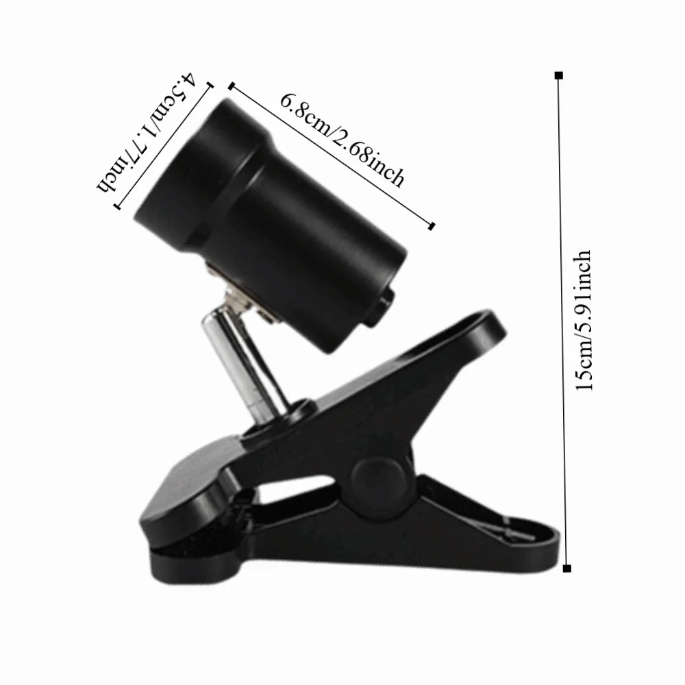 25W/50W/75W Turtle Basking Lamp Adjustable Heating Clip-on Lamp Holder Reptile Heat Lamp Vivarium Reptiles Basking Pet Heat Bulb