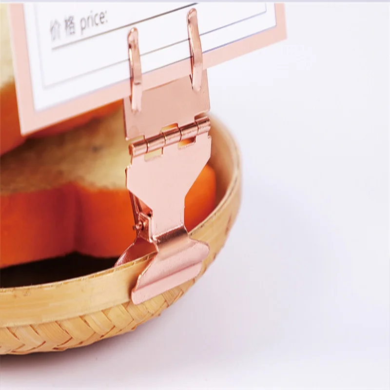 1pc POP Metal Price Label Tag Paper Sign Card Display Clips Holders Stainless Steel Retail Bread Shop Promotions