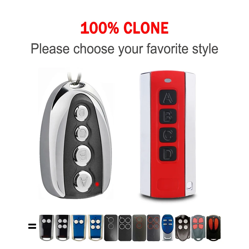 For PHOENIX 2 4 PHOX2 PHOX4 TSC2 TSC4 TRC2 TRC4 TXC2 HANDY2 HANDY4 TXC TRC Garage Door Remote Control Gate Opener 433.92MHz 3