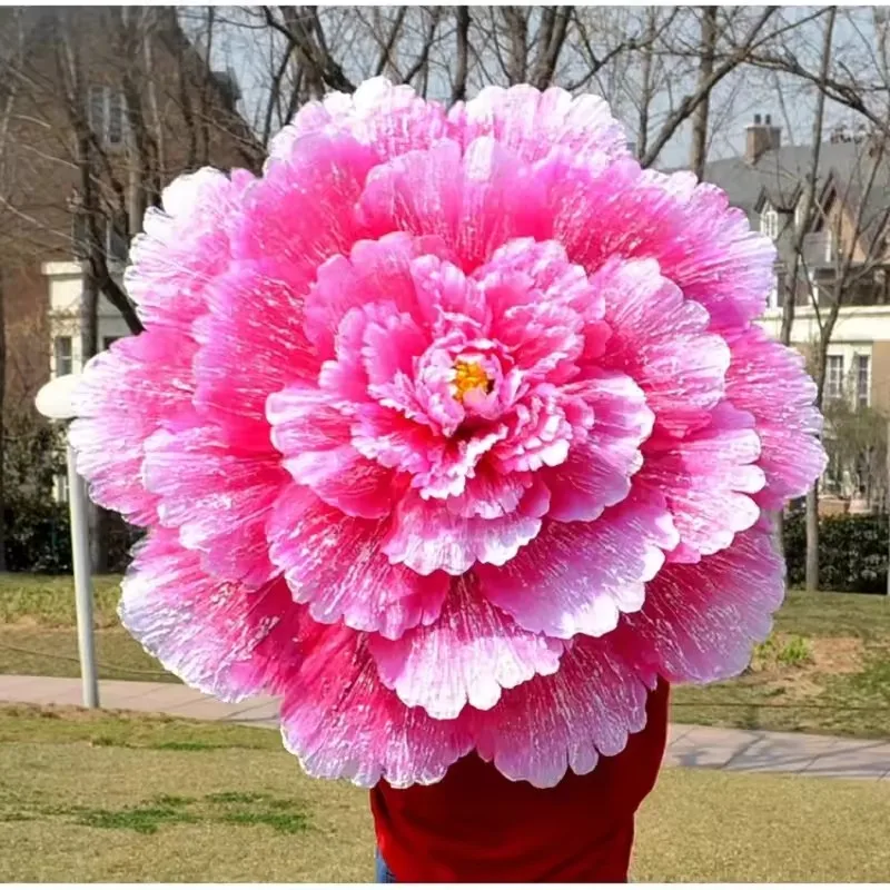 Children's performance props peony umbrella stage adults holding flowers in hand performance singing and dancing dance props flo