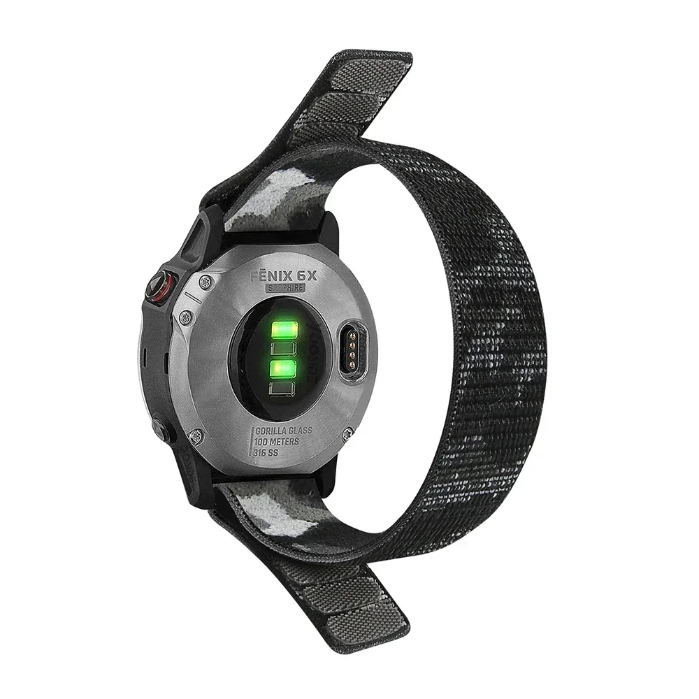 Premium Hook & Loop Nylon Strap, 22mm/26mm, Universal Fit