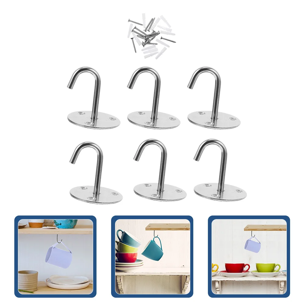 

6 шт., настенные крючки для одежды, из нержавеющей стали