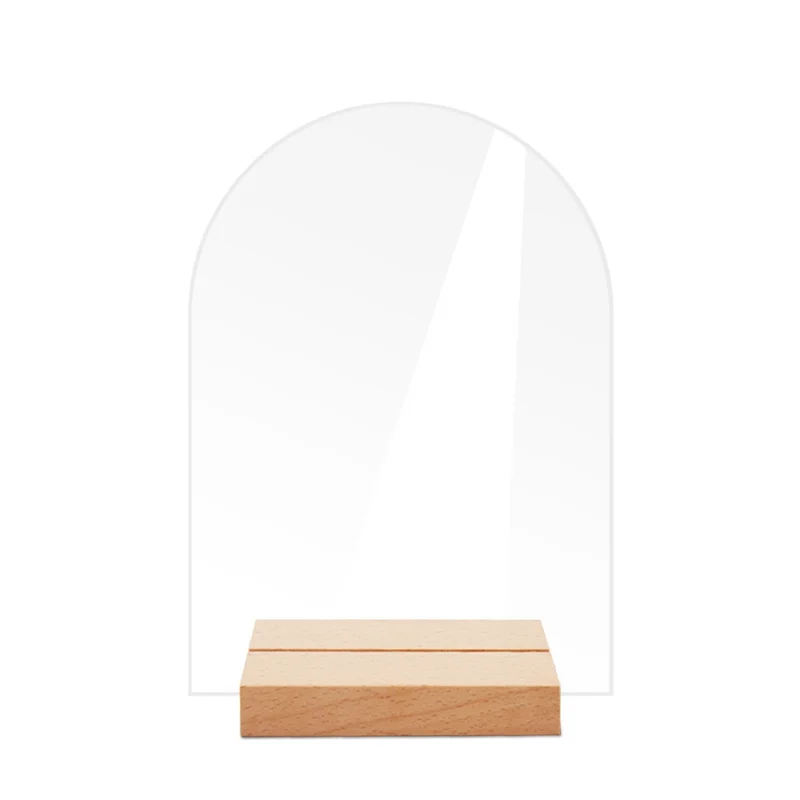 Latest 12PCS DIY Blank Acrylic Table Sign Clear Sign With Stand Transparent Arch Table Numbers Card Wedding Decoration