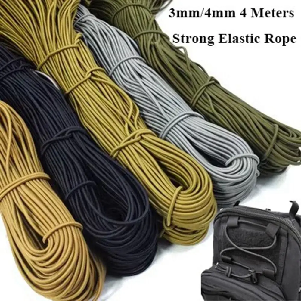 High-Quality Outdoor Strong Elastic Rope 4 Meters Length Elastic Rope Rubber Band Sewing Garment Craft DIY Backpack Accessories
