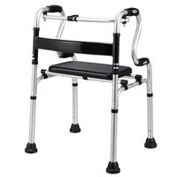 Bathroom commode adults assistive device backless walker shower chair 2