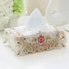 Exquisite Vintage Lace Fabric Tissue Box Cover European Style Embroidery Pastoral Style Embroidery Fabric Tissues Box Cover 1