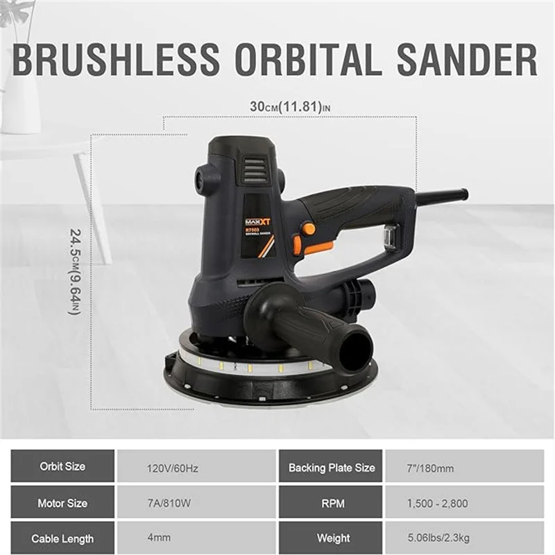 MAXXT-R7503 Handheld Dry Wall Polishing Machine Portable Electric Wall Polishing Machine Electric