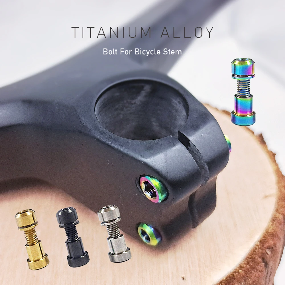 KRSEC TC4 Titanium Alloy Stem Bolts M5x18mm Bicycle Handlebar