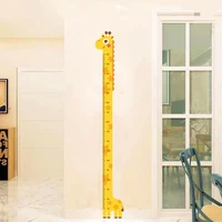 Cute Cartoon Height Sticker Unicorn Dinosaur Giraffe Wall Height Measuring Ruler Stickers For Kids Room Kindergarten Decor 3