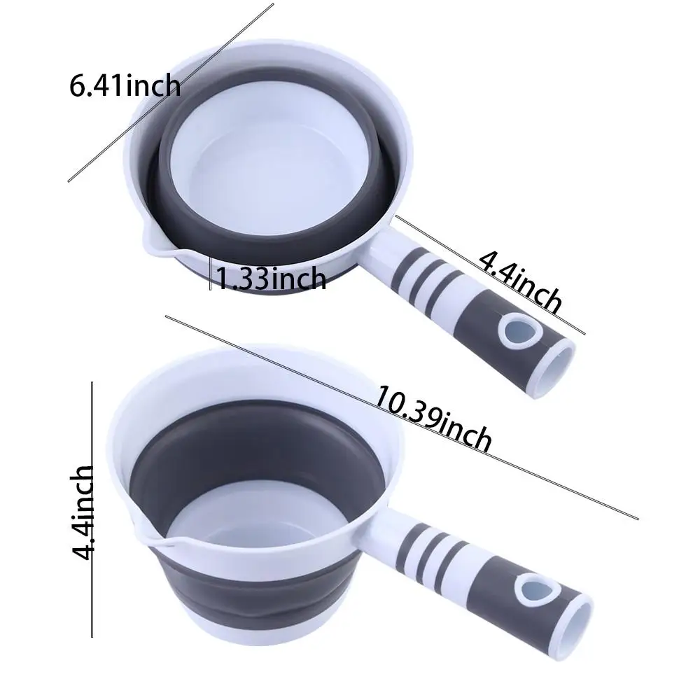 Durable Space Saving Silicone Foldable Dipper Bath Spoon Water Scoop Water Ladle Ladle Scoop Bath Spoon Dipper plastic water ladle