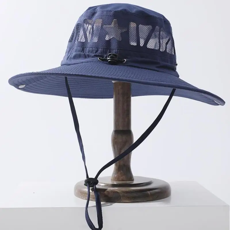 Vânzare fierbinte de vară bărbați pescar capac în aer liber parasolar pălărie de pescuit masculin mare bor larg respirabil subțire protecție solară alpinism_voghion.com