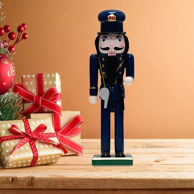 Christmas Nutcracker Figure,Nutcracker Statue,Holiday Figure,Puppet Toy,Hand Painted Doll for Table,Home Xmas Tree Decoration