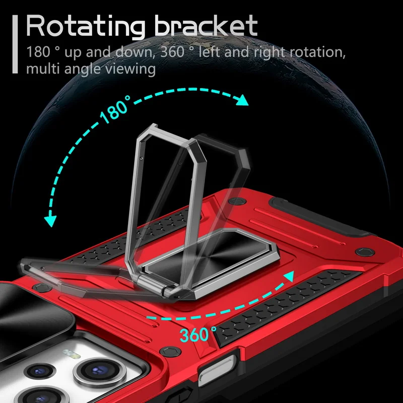 Slide Push Window Kameraschutzhülle für Xiaomi Redmi Note 12 11 Mi Poco X5 Pro Rüstung Magnetringhalter Ständer_voghion.com