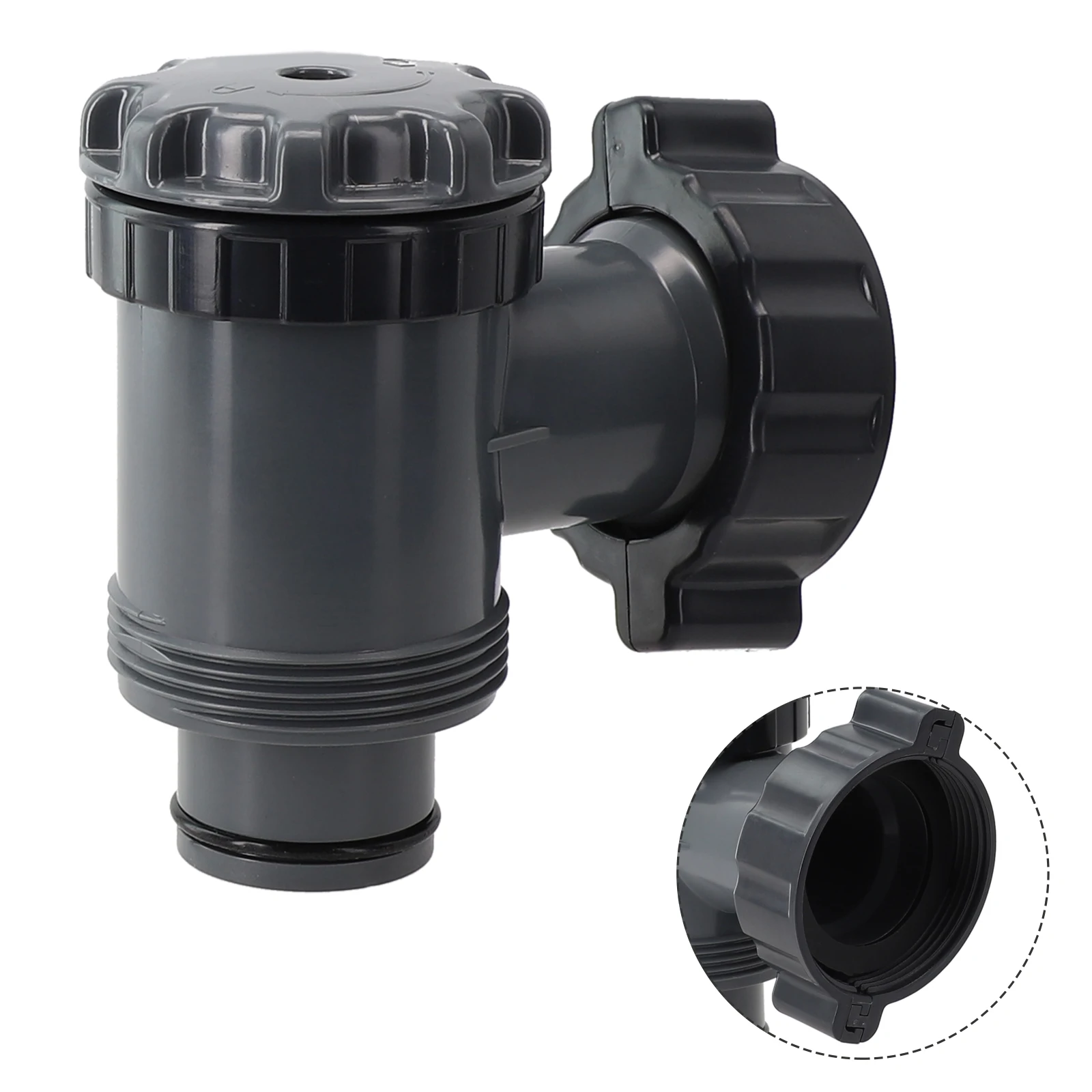

Valve Plunger Valve Grey 2-1/2\" Threaded Connector Filter Pump For 1-1/2\" Diameter Hoses Replace On Off Durable