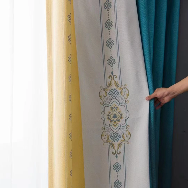 2 Panels European-style Luxury Curtains For Living Room Bedroom Thickened Simple Blackout Curtain Finished Custom Window Drapes