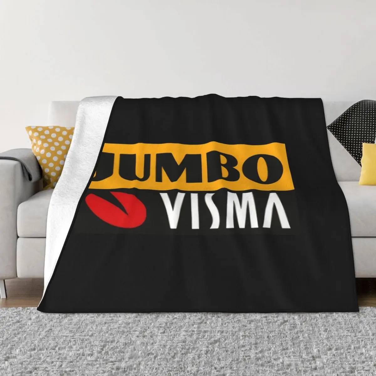 

Jumbo Visma Blankets Fleece Spring Autumn Pro Bike Race Team Portable Lightweight Throw Blanket for Bed Outdoor Quilt