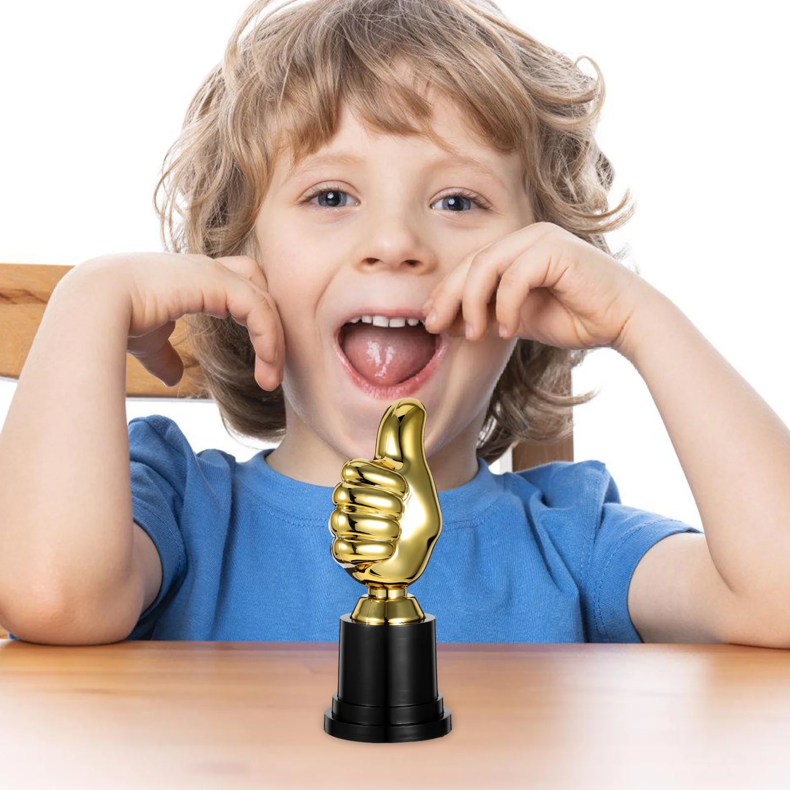 1pcs Trophy Gifts Award Cup Kids Competition Kindergarten Sports Team Souvenirs Decorative Thumb Shaped Model Toy Collectibles