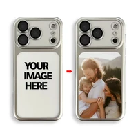 Luxury Matte Hard PC Ultra Slim Case for iPhone 17 Pro Max 16 15 14 13 Plating Camera Film Protector Customized couple photos 4