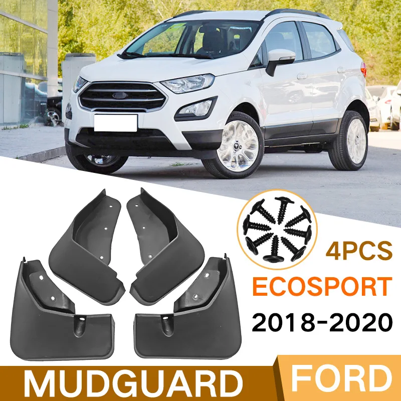 

For Ford Ecosport 2018-2020 Car Molded Mud Flaps Splash Guards Mudguards Front Rear Styling Front Rear Wheel Accessories