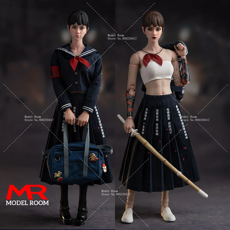 

2024 Q4 Worldbox AT045 1/6 Yankī shōjo Double Head Action Figure 12'' Female Soldier Figurine Full Set Collectible Model Toy