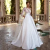 Exquisite A-Line Wedding Dresses For Women Lace Printing Bridal Gowns Sexy Appliques Backless Vestidos De Noiva 2024 Customized 1
