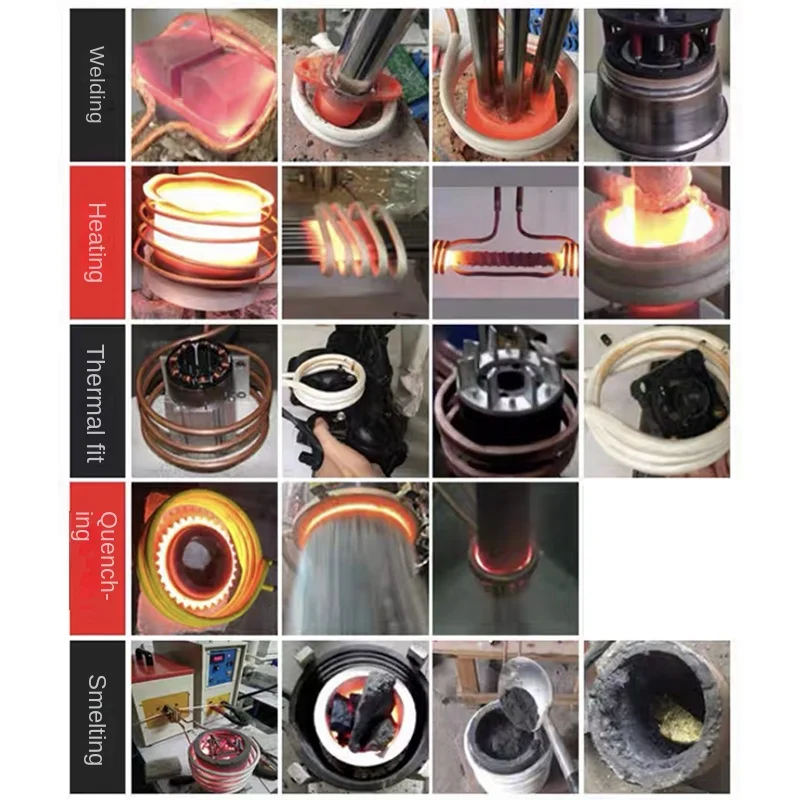 High-frequency Induction Heating Machine 15KW 220V Induction Heater Silver Gold Melting Furnace forging tools