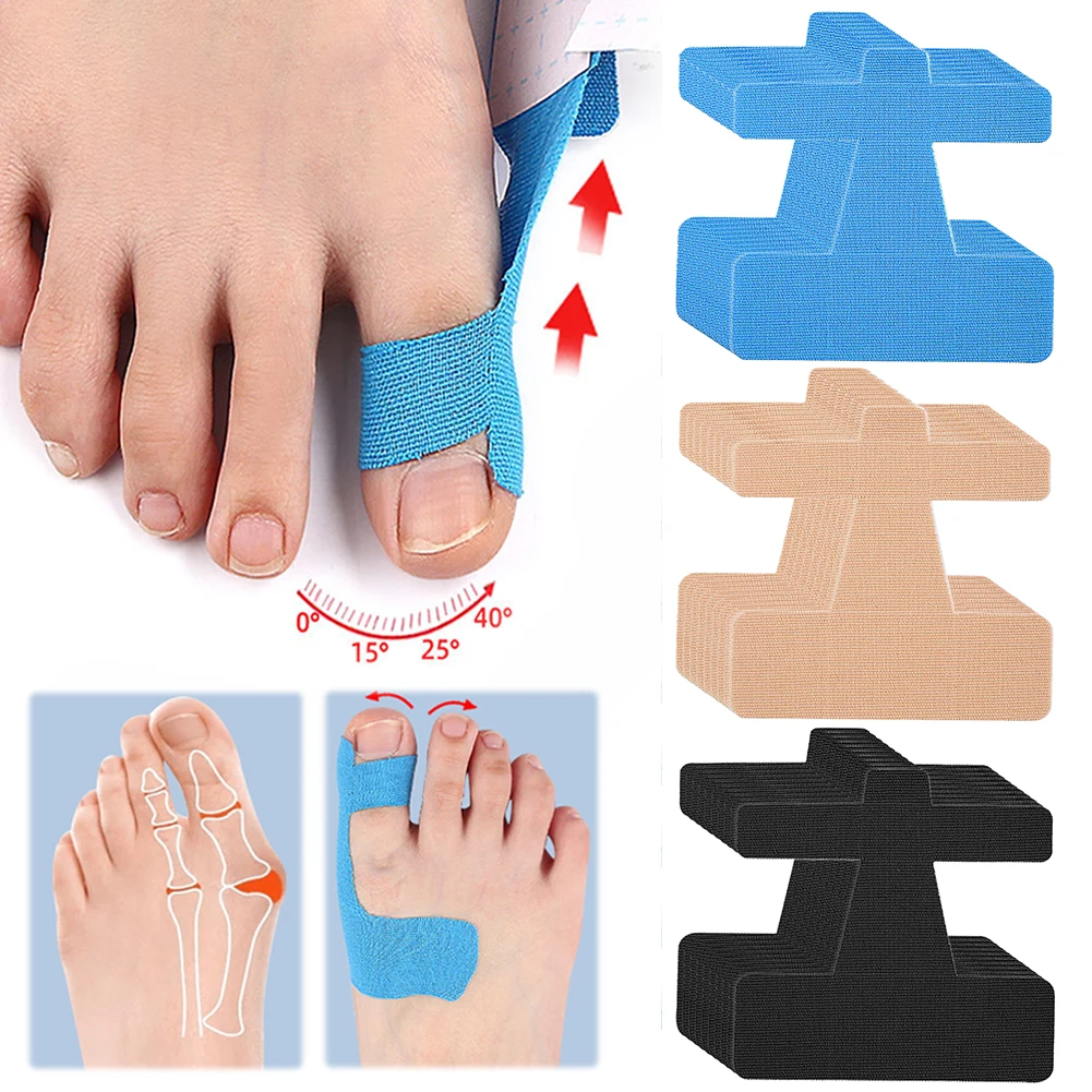 10Pcs Bunion Corrector Bunion Straightener Breathable Orthopedic Bunion Strap Self Adhesive Toe Separator for Big Toe Correction