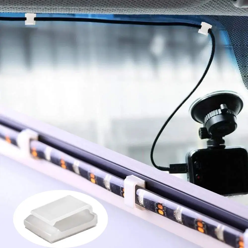 Self-adhesive Wire Bundle Holder Tie Mount Clip for10mm Wide Fix LED Strip Lights Connector Suitable Led Strip Holder