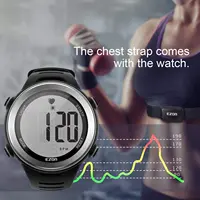EZON T007  Heart Rate Monitor and Chest Strap, Exercise Heart Rate Monitor, Sports Watch with HRM, Waterproof, Stopwatch. 2