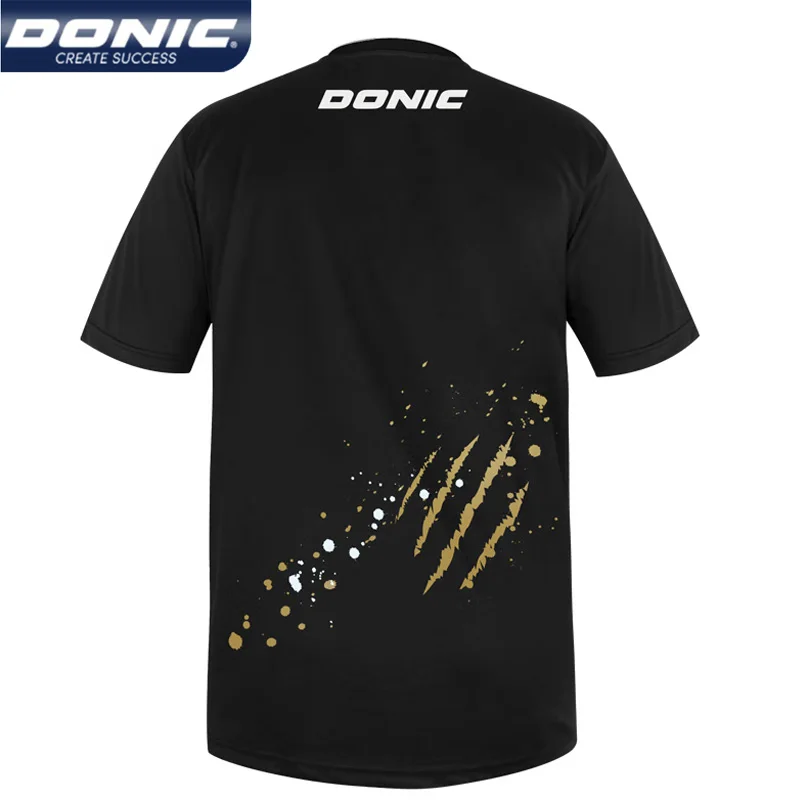 Table Tennis Jersey table tennis shirts DONIC 83237 Men Women Sports T-shirts Tiger Breathable Ping Pong Shirts Short Sleeve Round Neck